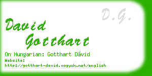 david gotthart business card