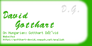 david gotthart business card